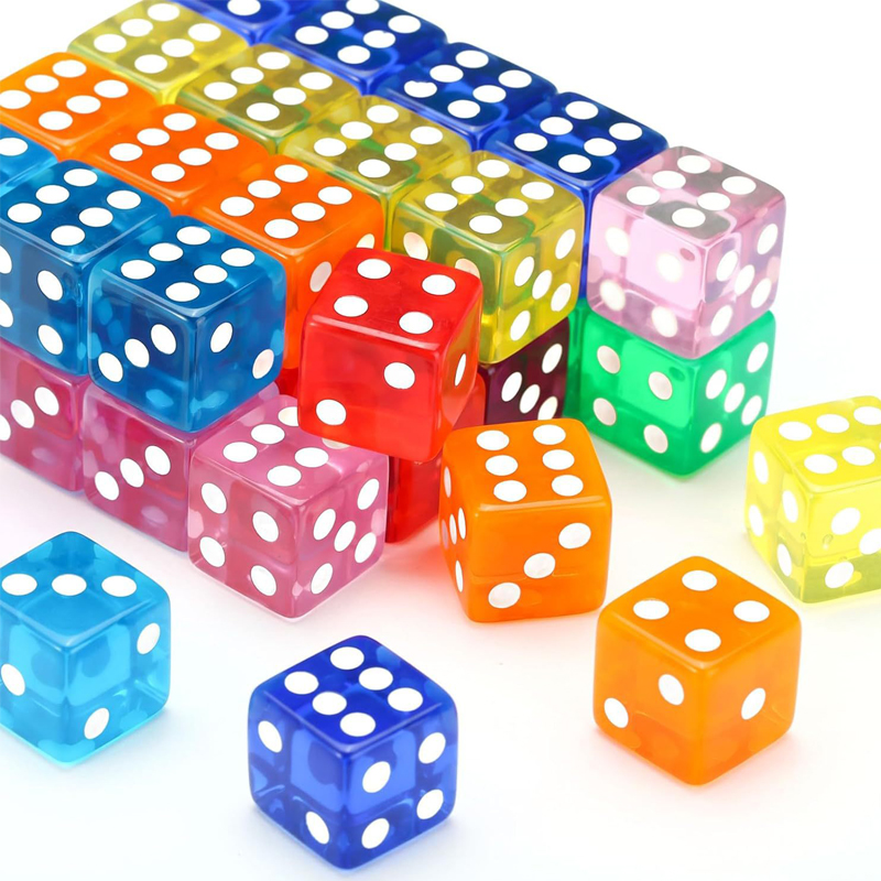 Party Games Juegos De Mesa - 12 sztuk 16MM przezroczyste kostki do