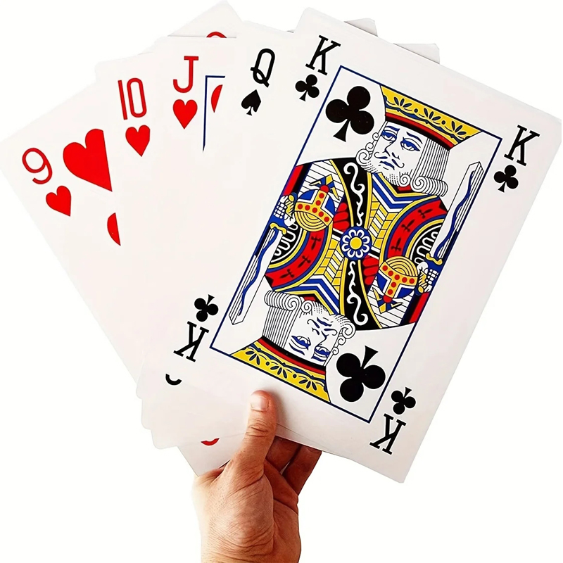 Party Games Juegos De Mesa - Ponadgabarytowe karty do gry Jumbo 4x
