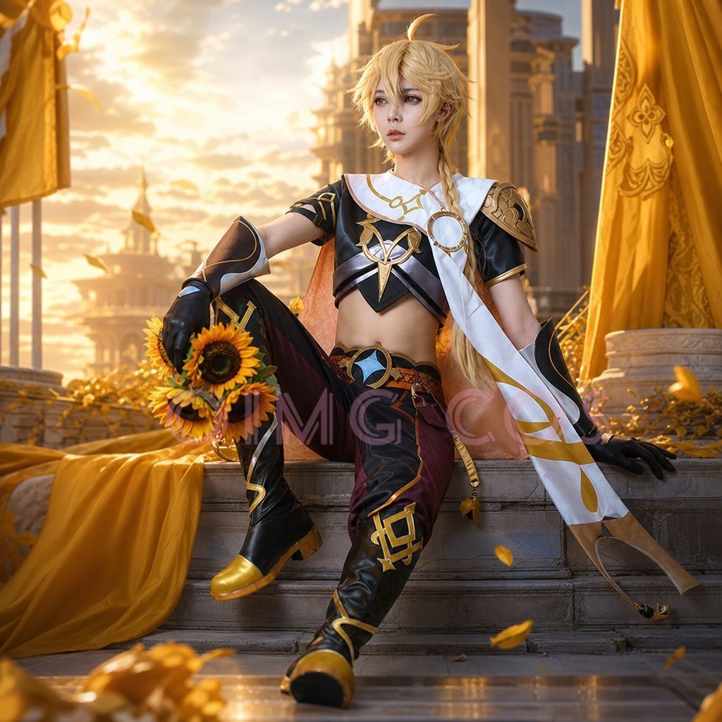 Party Games For Adults - Kostium cosplay Aether z Genshin Impact
