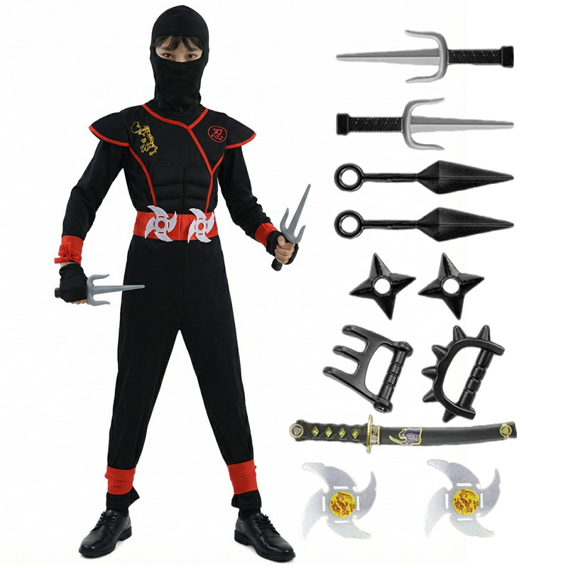 Czarno-niebieski strój ninja d – Party Games Girls recenzja i cena