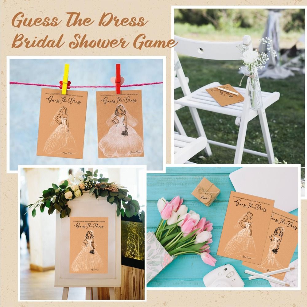10 szt. Gra „Zgadnij suknię” n – Party Games Bridal Shower recenzja i cena