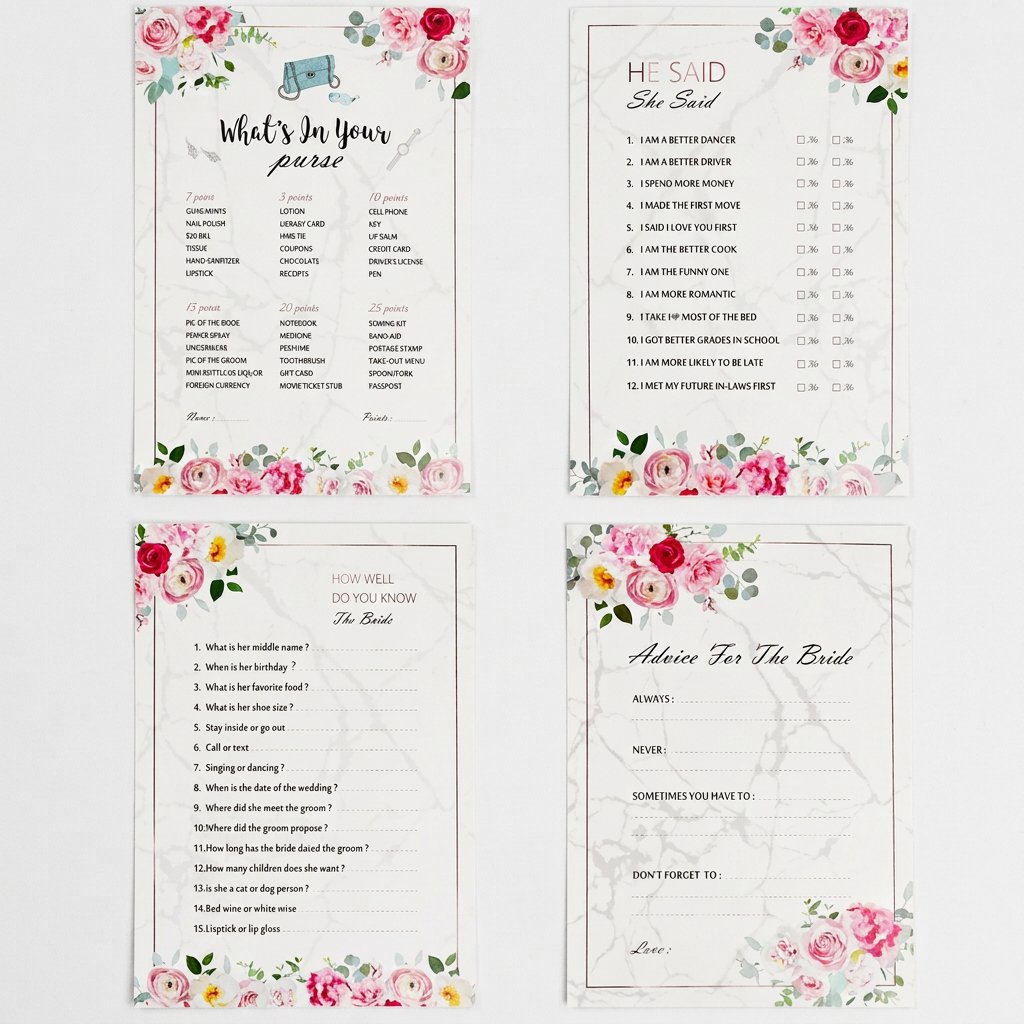 Zestaw Kart do Gry na Wieczorz – Party Games Bridal Shower recenzja i cena