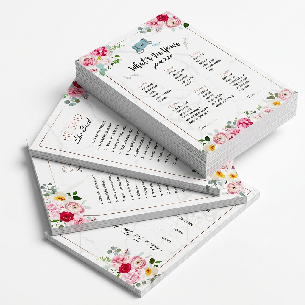 Zestaw Kart do Gry na Wieczorz – Party Games Bridal Shower recenzja i cena