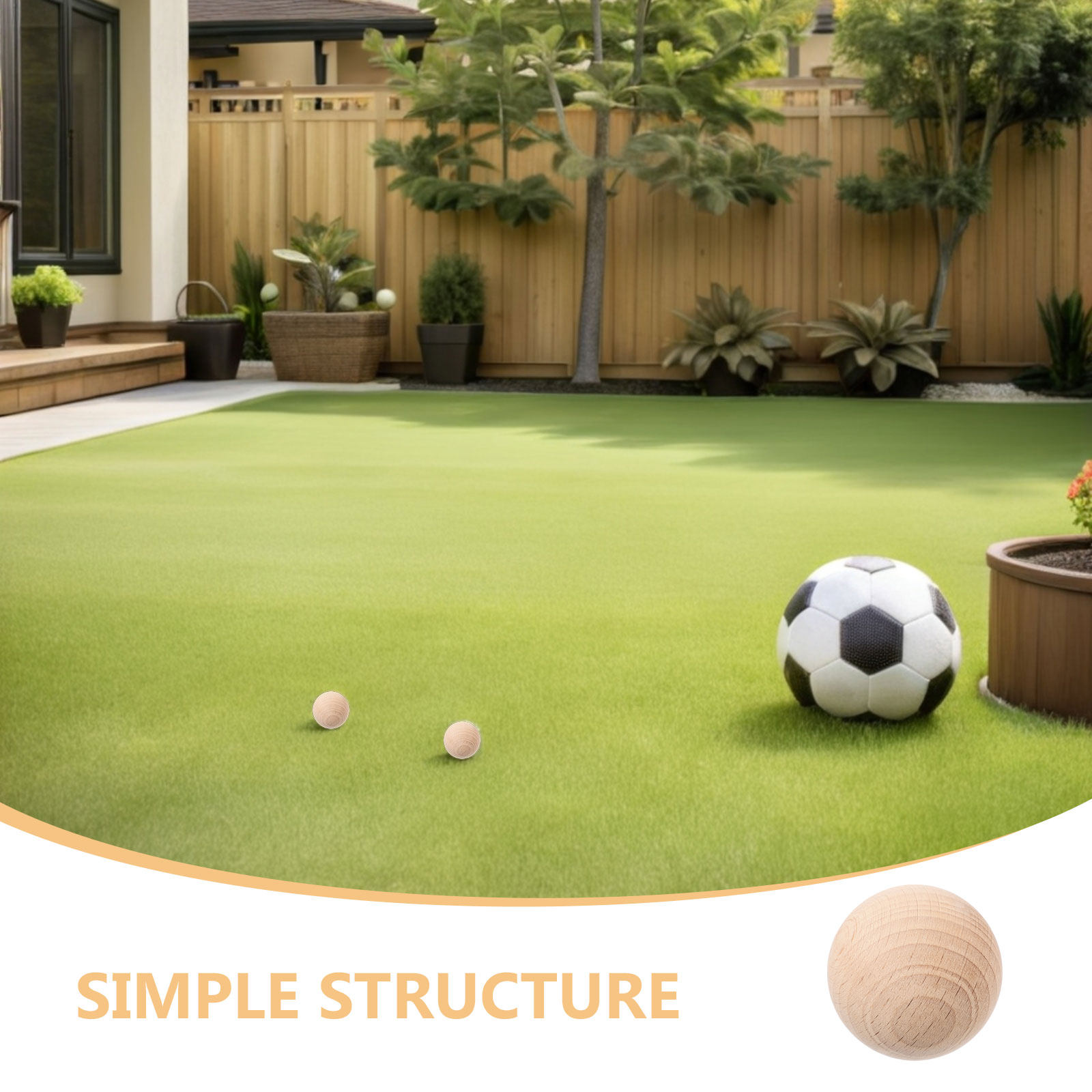 4 sztuki naturalnych drewniany – Croquet Set Lawn recenzja i cena