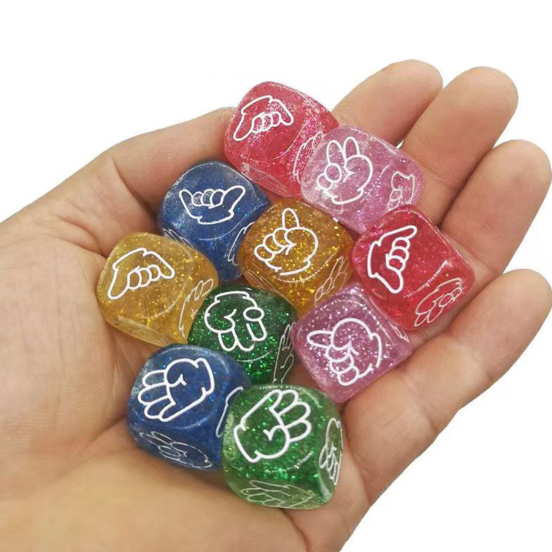 10 SZTUK Brokatowe kostki 6-st – Party Games Juegos De Mesa recenzja i cena