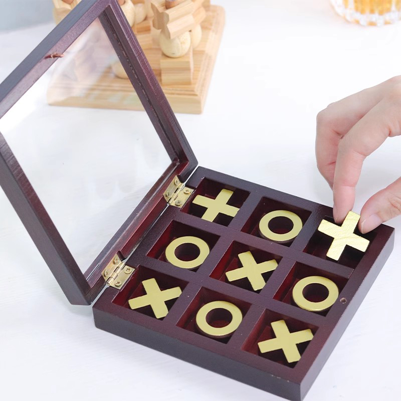 3D Tic Tac Toe Game Wood XOXO  – Party Games Juegos De Mesa recenzja i cena